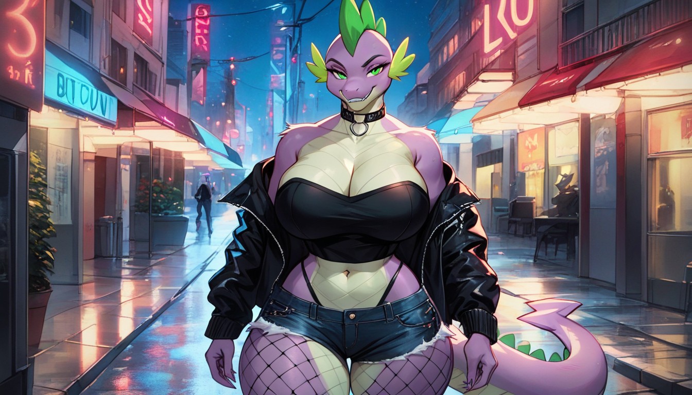 25+, Soft Curves, Fishnet Thighs Furry AI Porn