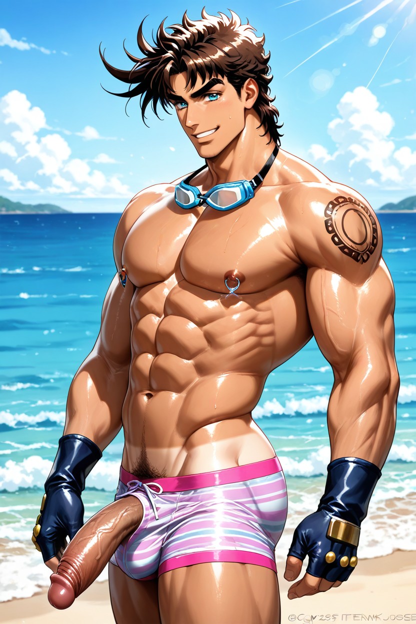 One Man, Bulge, Smile AI Gay Porn