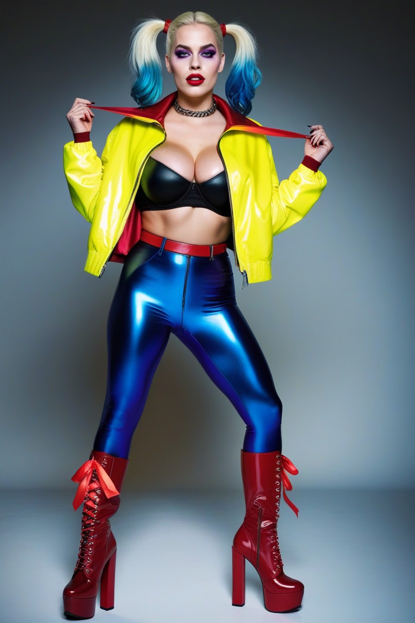 Harley Quinn From Dc Universe, Ultra-long Thick Lashes, Arms Up AI Porn
