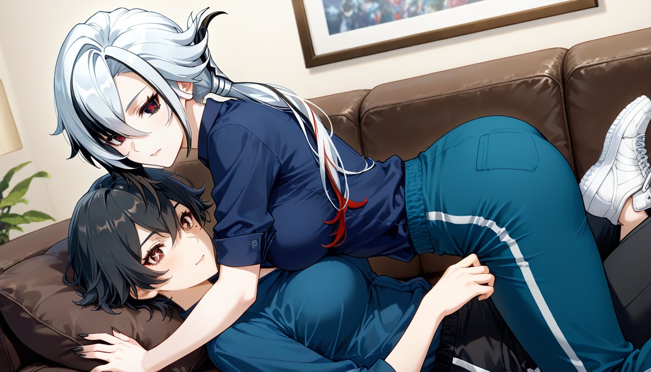 Fair Skin, Pointy Nails, Fair Skin With Black Gradient On Arms To Elbows Hentai AI Porn