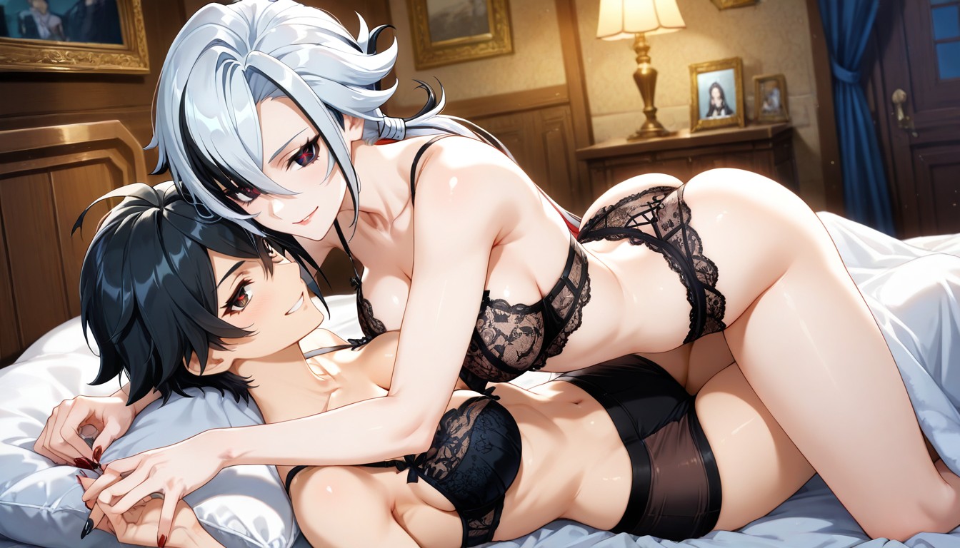 And Arlecchino From Genshin Impact, Brown Eyes, 25+ Hentai AI Porn