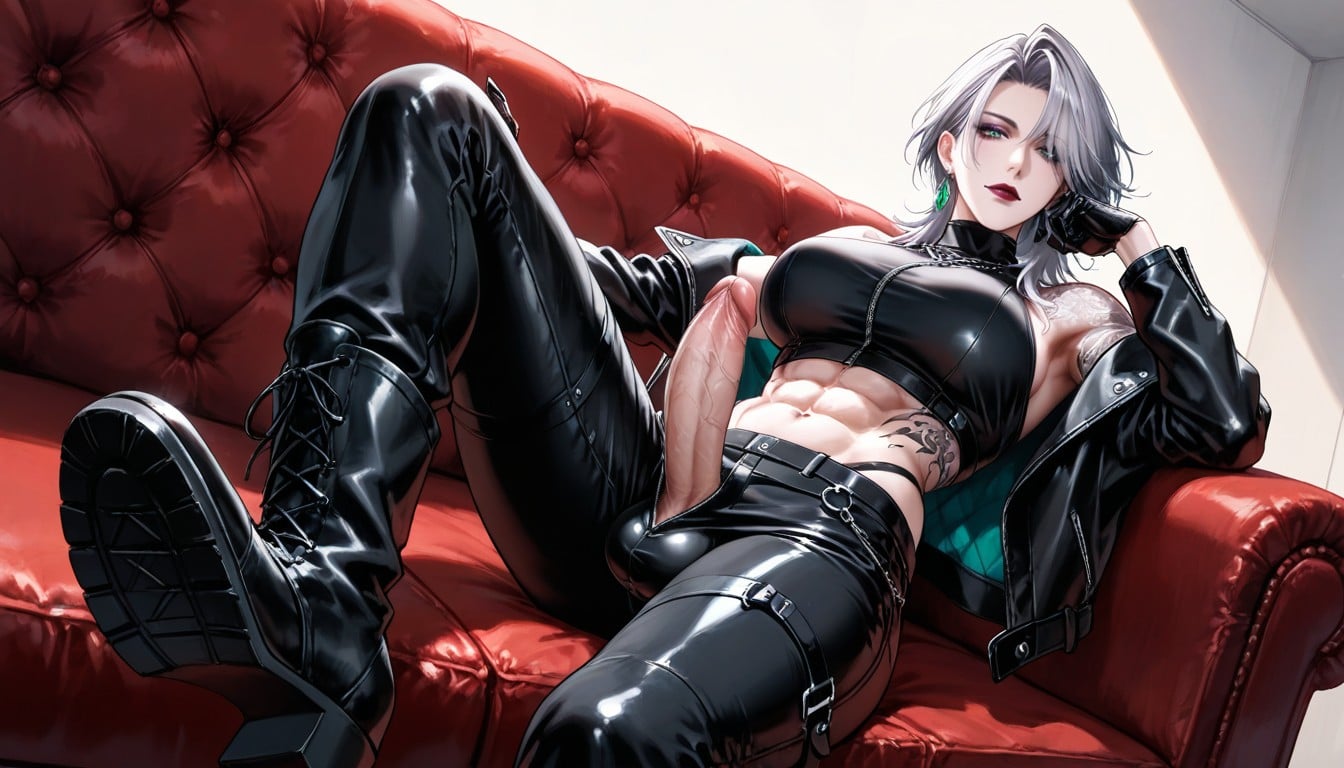 Looking Down At The Viewer, Scornful Eyes, Futanari Hentai AI Porn