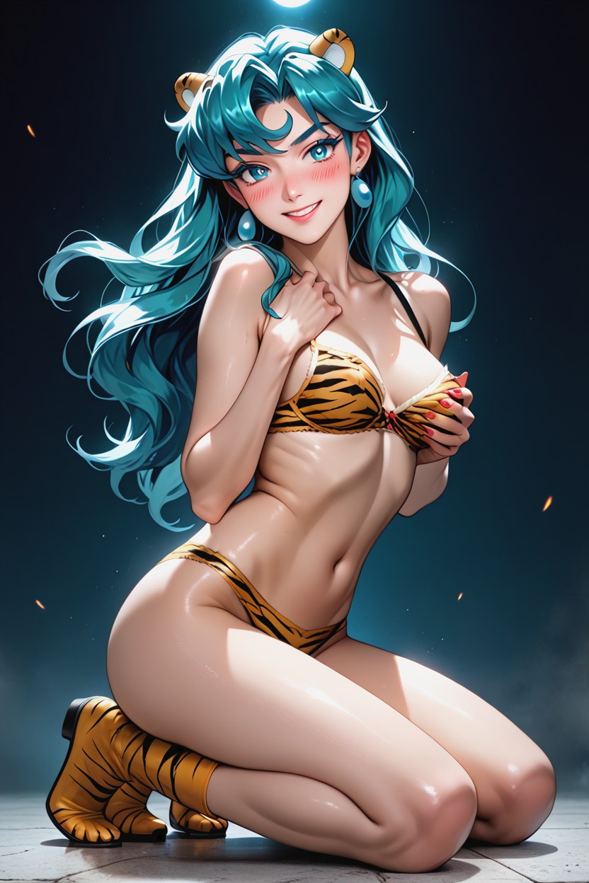Tiger Pattern Boots, Excited, Perfect Body Hentai IA