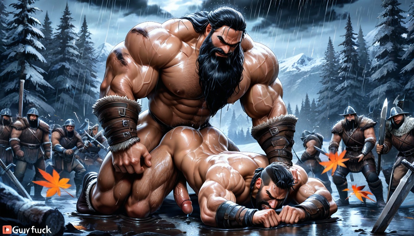 Lots Of Sperm, Gigantic Viking, Many Bandits Around Porno IA Gay