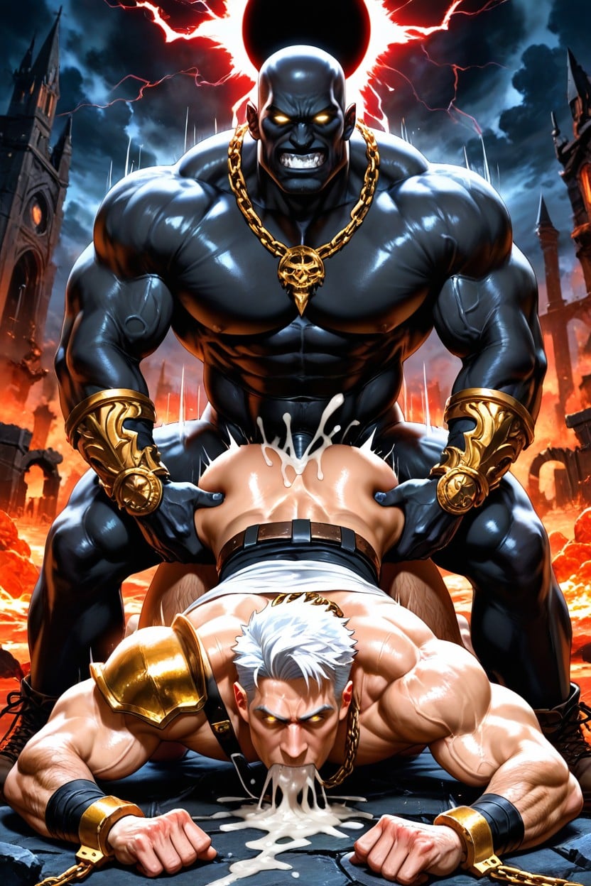 White Hair, Bodybuilder, Large Pectorals Porno IA Gay