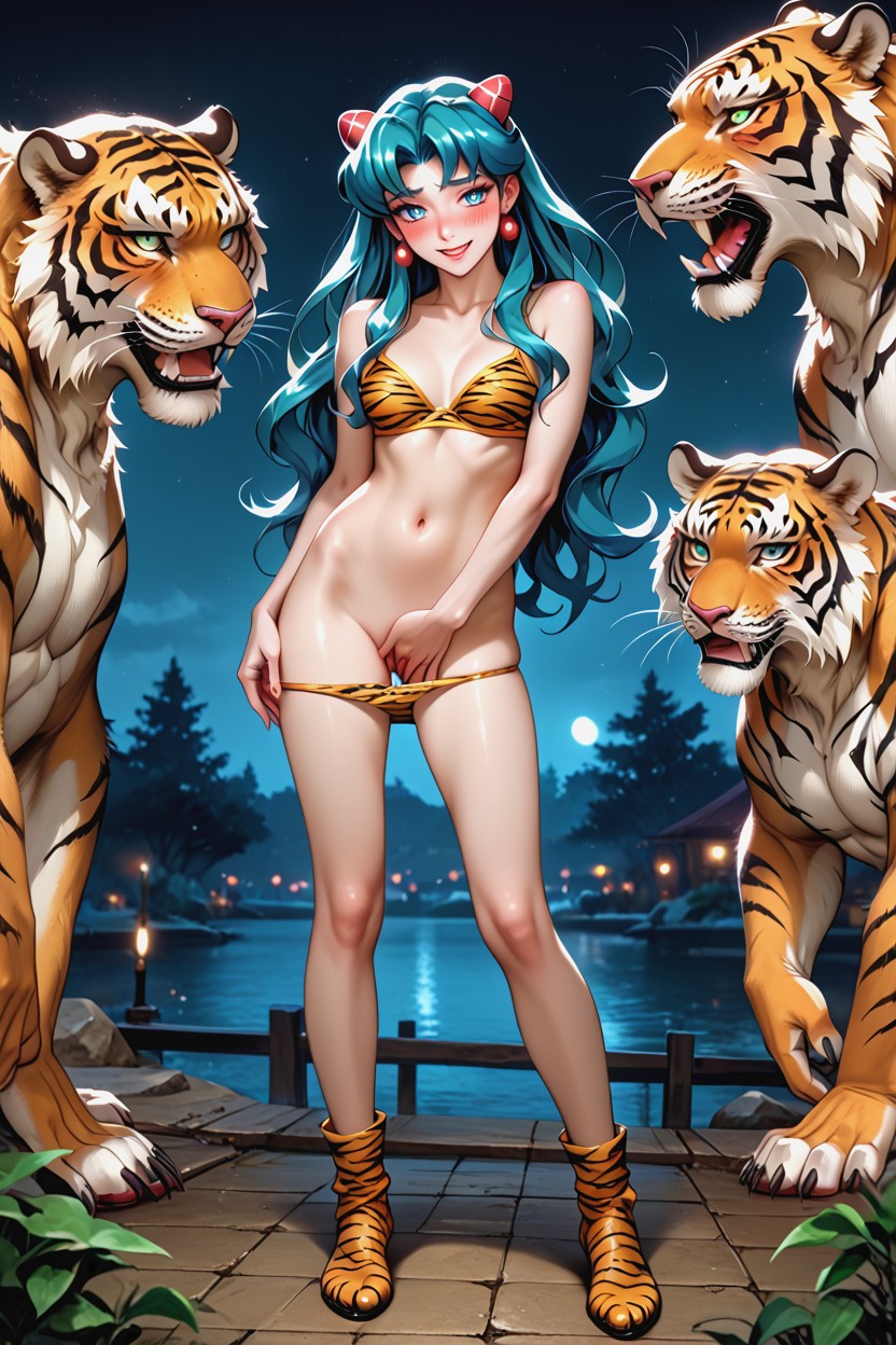 Seductive Pose, Perfect Anatomy, Lum From Urusei Yatsura Hentai AI Porn