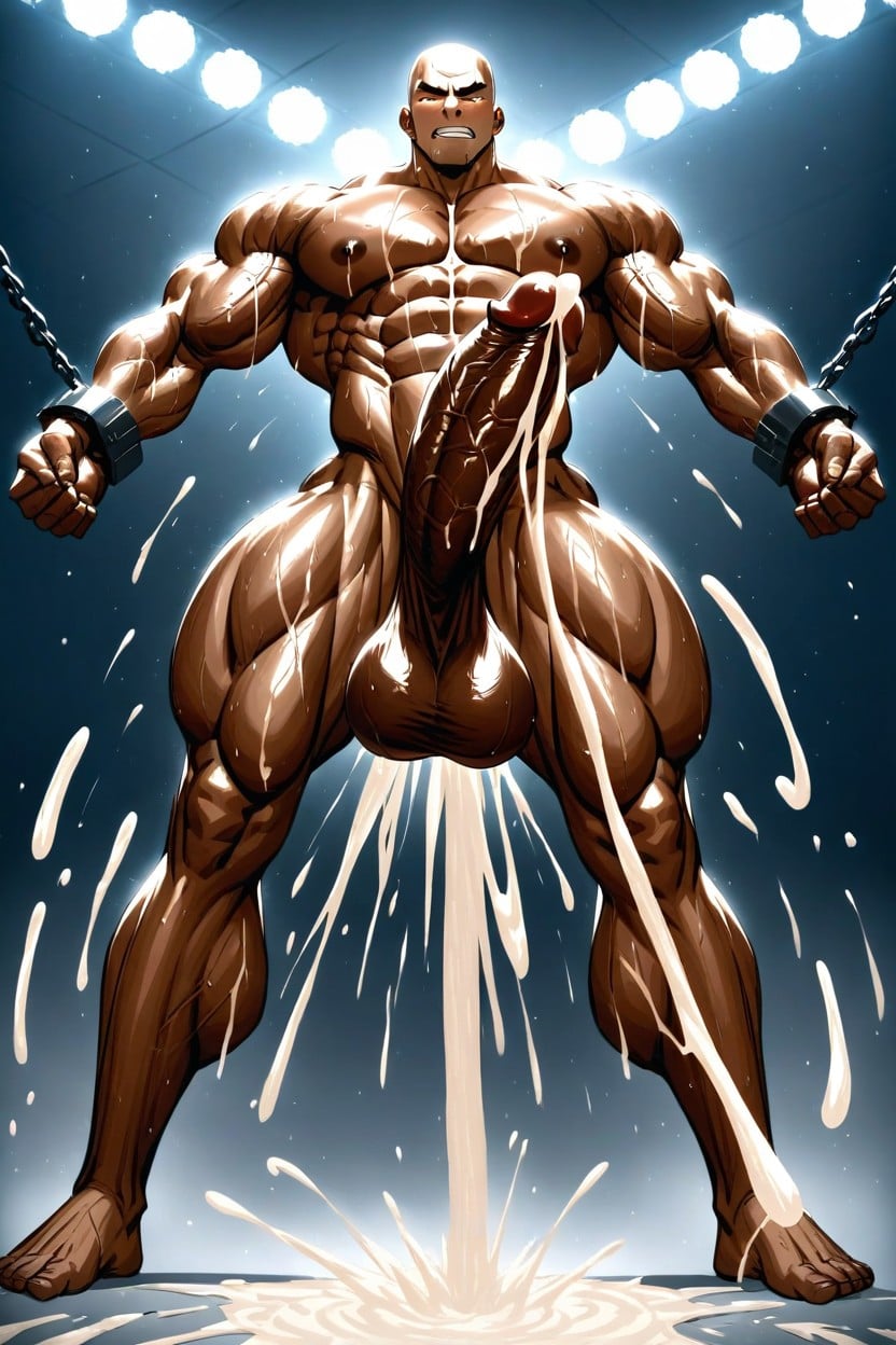 Black Background, Nu, Concrete Floors And Walls Porno IA Gay