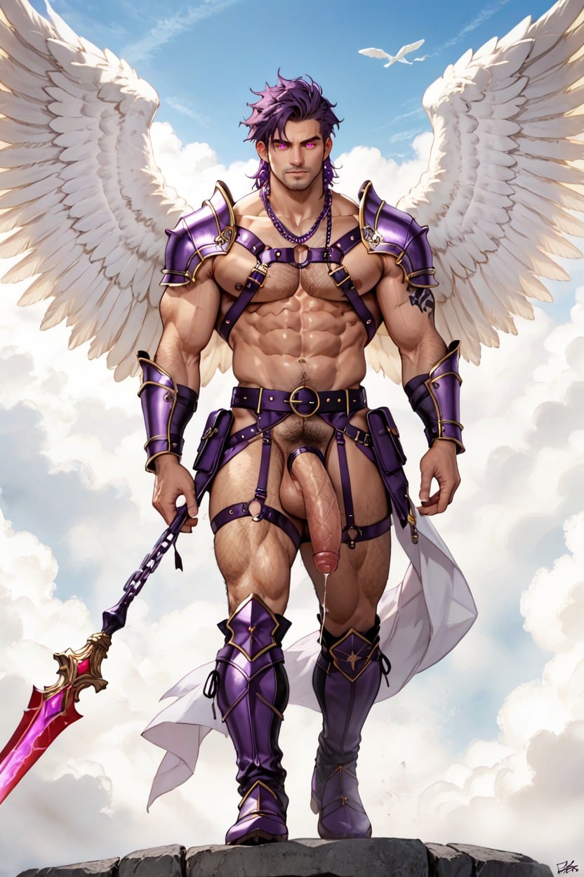 Hyper Angel Wings, Violet Fantasy Accessories, Ankle Cuffs Porno IA Gay