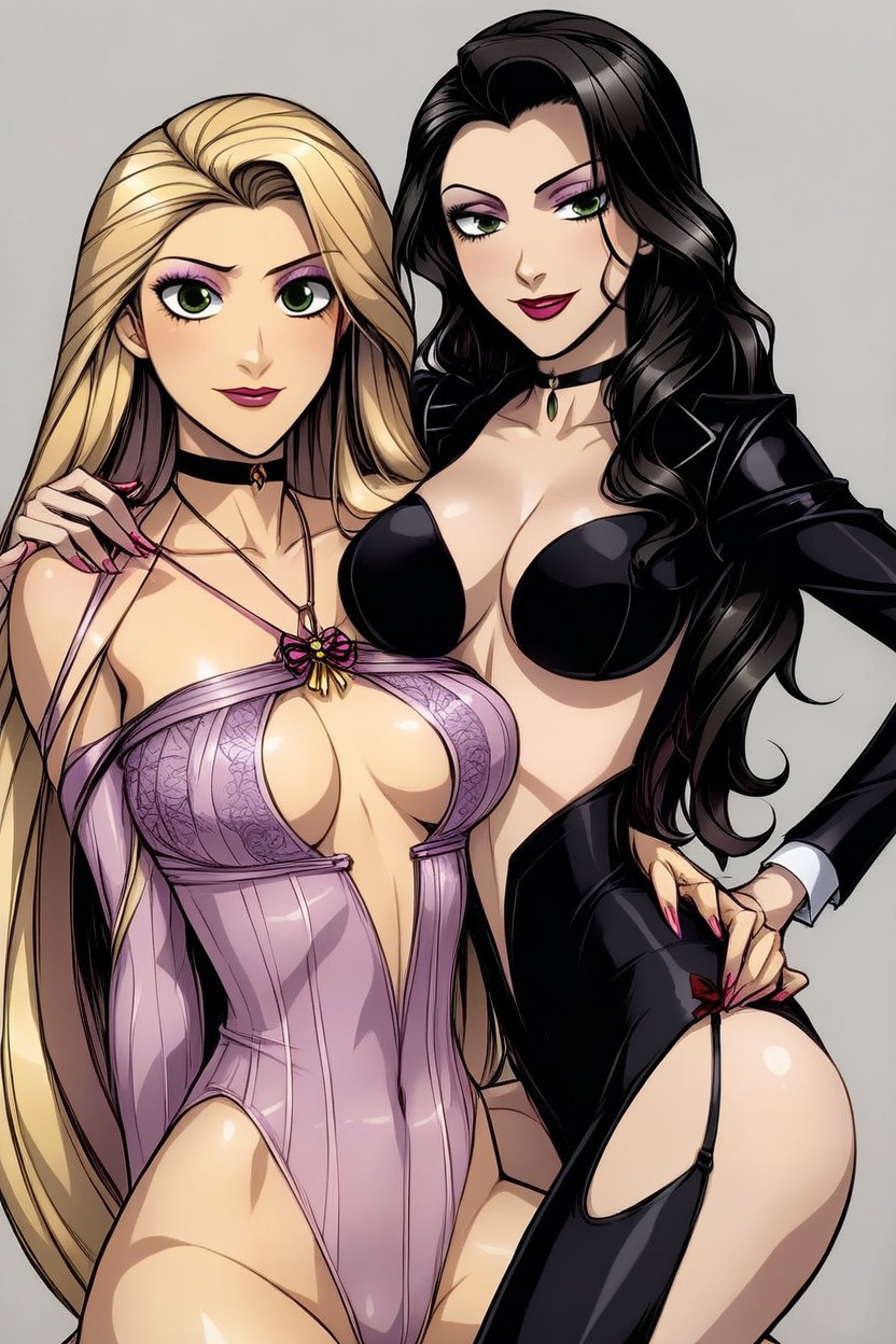 Rapunzel Low Height, High Resolution, Two Women AI Porn