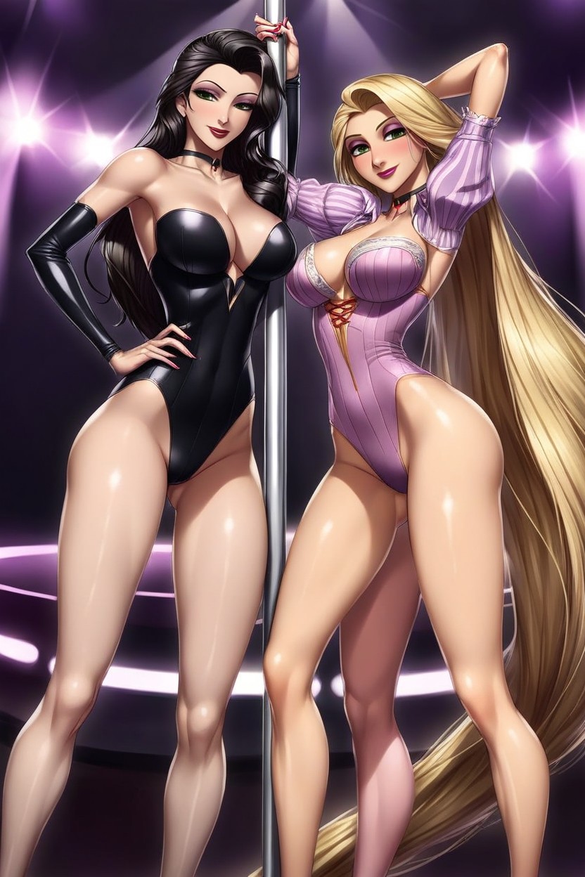 Asami Sato Have Black Hair, Strip Club, Rapunzel Low Height AI Porn