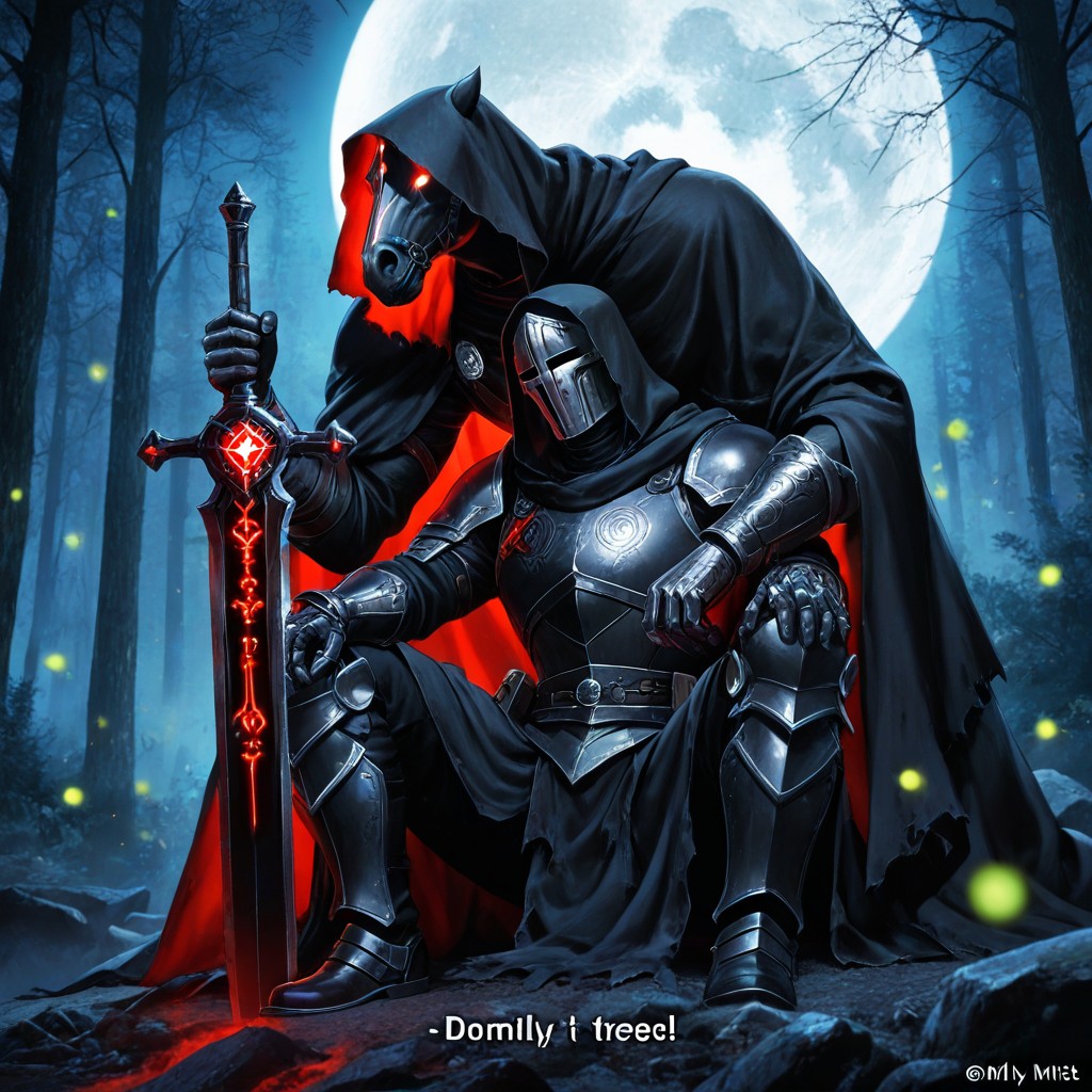 As The Headless Rider Waits Silent, The Trees Lean Inward, From The Film “sleepy Hollow” A Haunting AI Porn