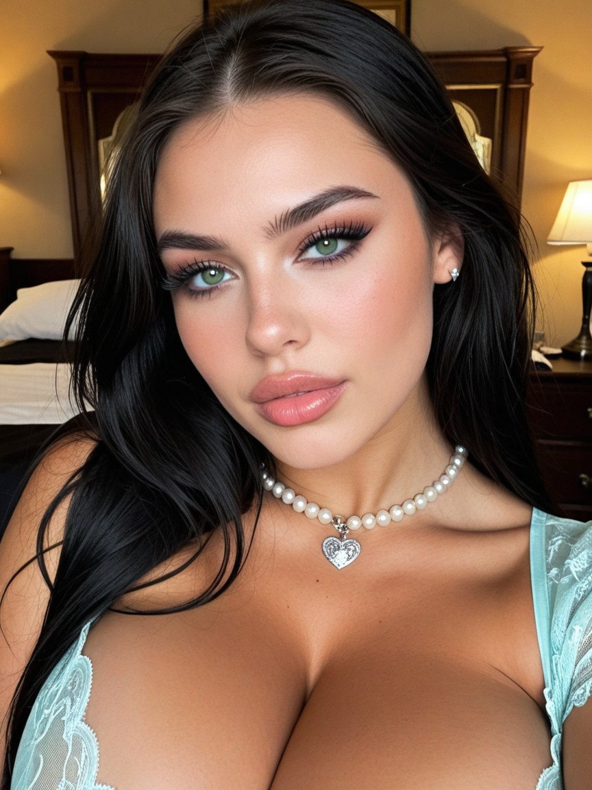 Raven Black Hair, Haunted House, Long Eyelashes AI Porn
