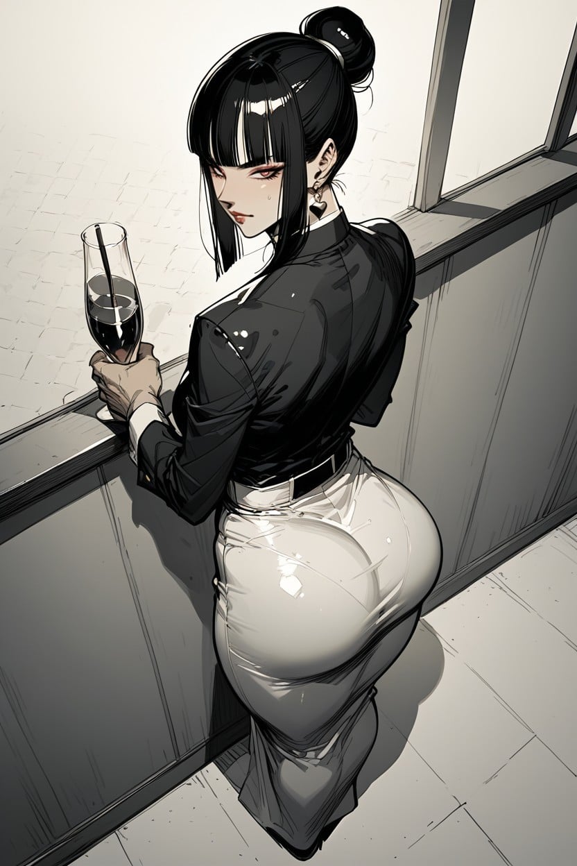 Top Down, Big Bubble Butt, Ass Focus Hentai AI Porn