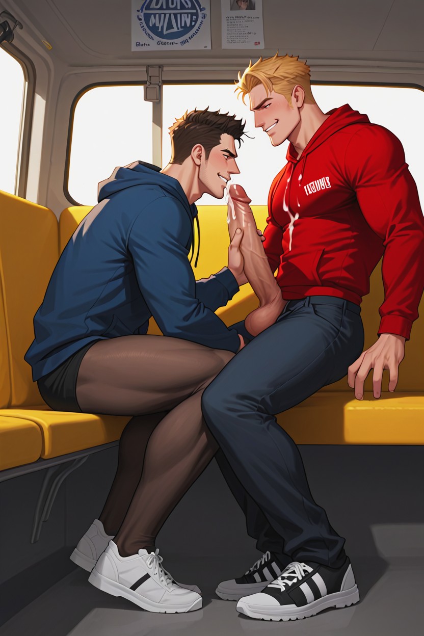 Himbo, Fit Body, Hoodie AI Gay Porn