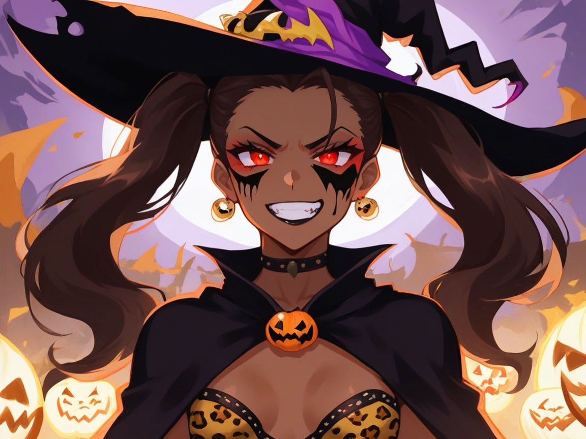 Snatched Waist, High Contrast Colors, Evil Grin Latina AI Porn