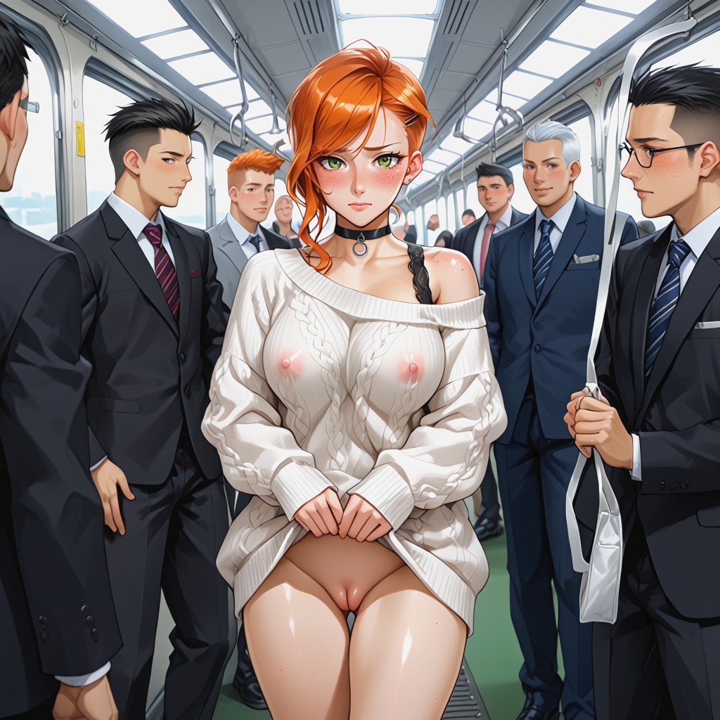 Covering Up, Freckles, Looking At Viewer AI Porn