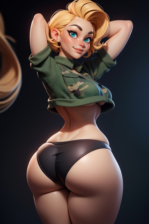 Correct Body Proportions, 25+, Buzzcut Hentai AI Porn