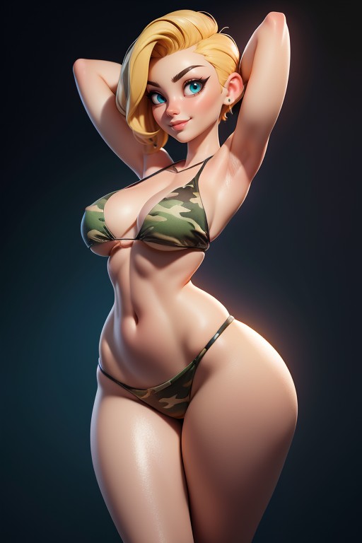 Blue Eyes, Bikini, 25+ Hentai AI Porn