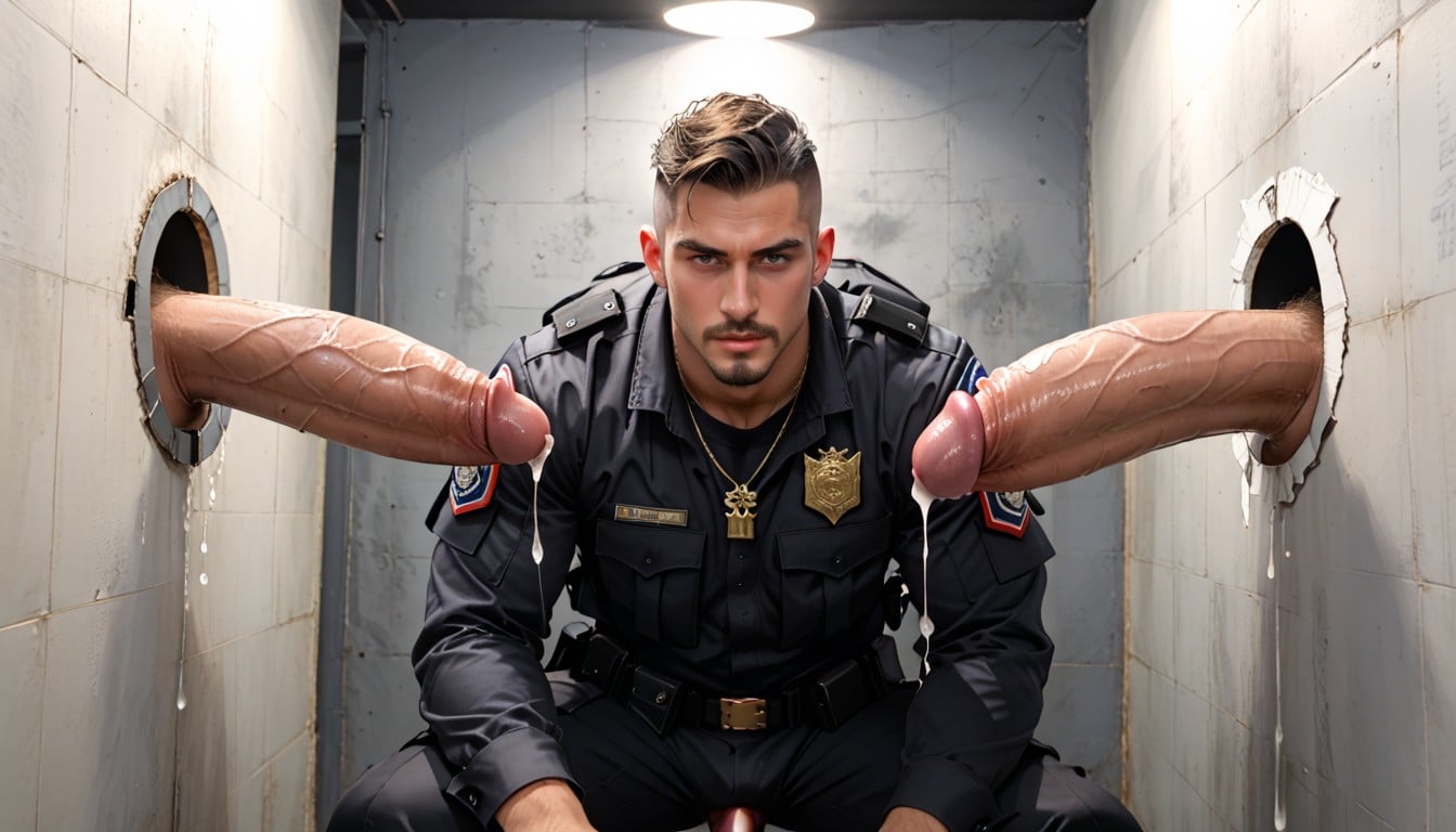 Horny Aggressive Tops, People Around, Gold Necklace AI Gay Porn