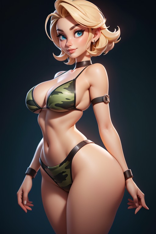 Pixie Cut, No Hair In The Back Of Head, Thick Hentai AI Porn