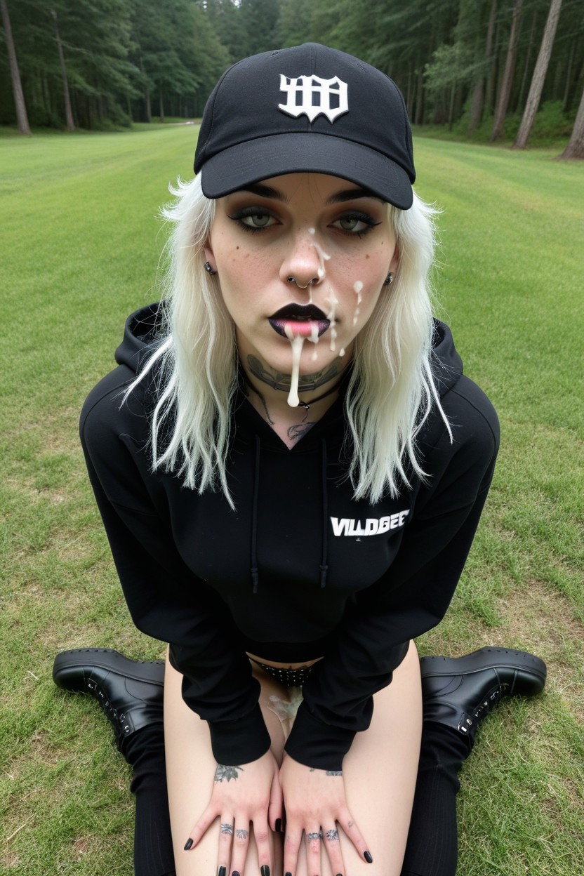Skinny, Piercings, Cream Pie AI Porn