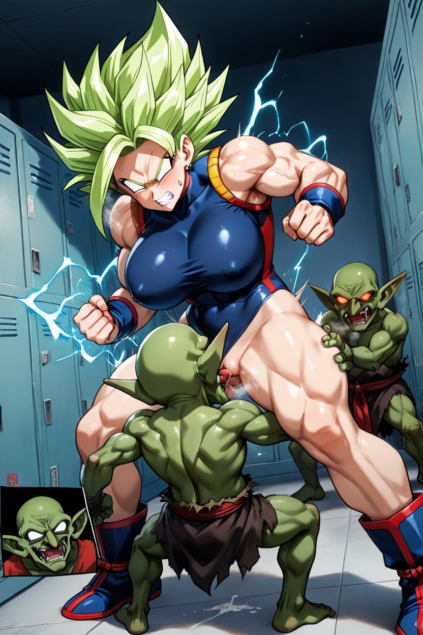 Rampage, Goblin On The Fullnelson While Fingered By Goblin, Light Skin Hentai AI Porn