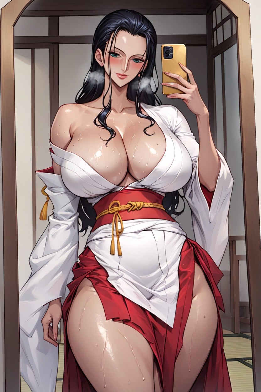 Cleavage, Milf, Oiled Skin Hentai AI Porn