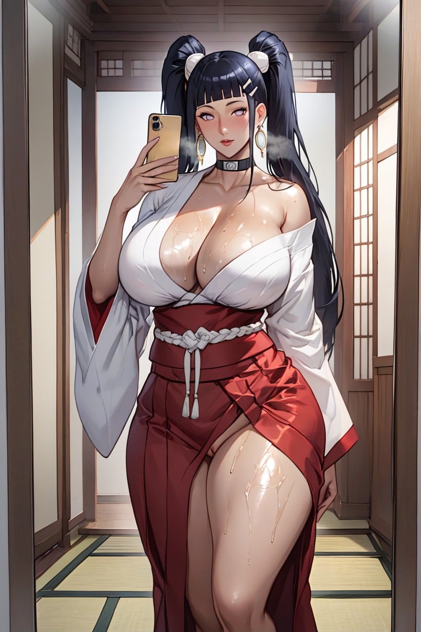 Busty, Blushing, Shaved Pussy Hentai AI Porn