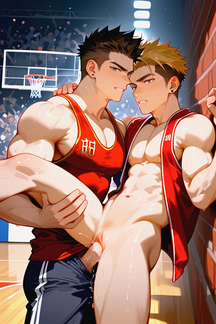 Spread Legs, Spread Legs, Oversized Muscules 게이 AI 포르노