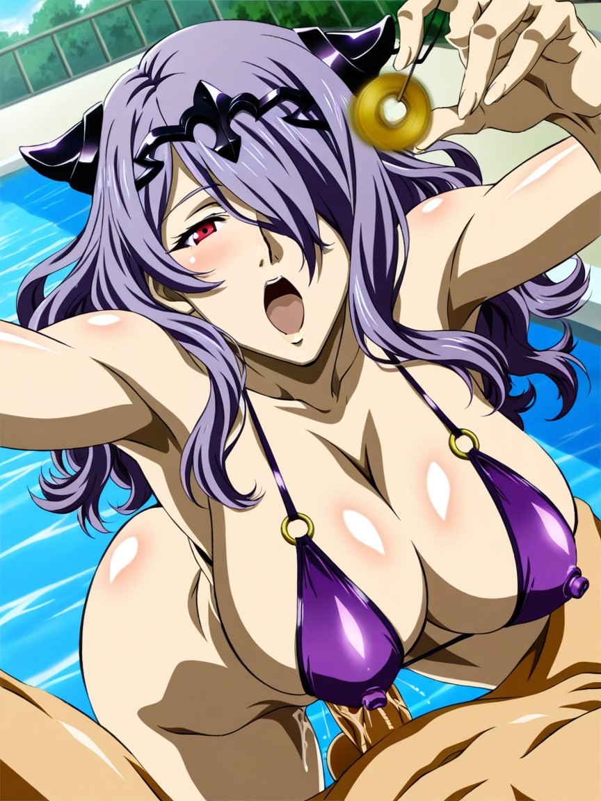 Pussy Juice, Waist Shot, Detailed Eyes Hentai AI Porn