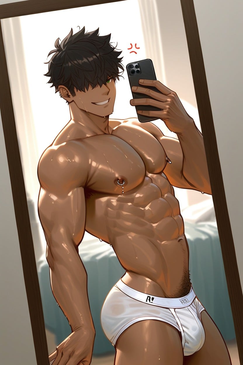 High Detailed, 運動型, Spiky Black Hair AI同性戀黃片