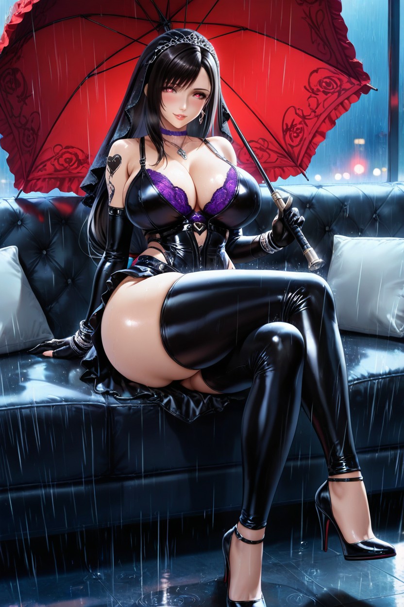 Slutty, Raining, Black Heels Hentai AI Porn