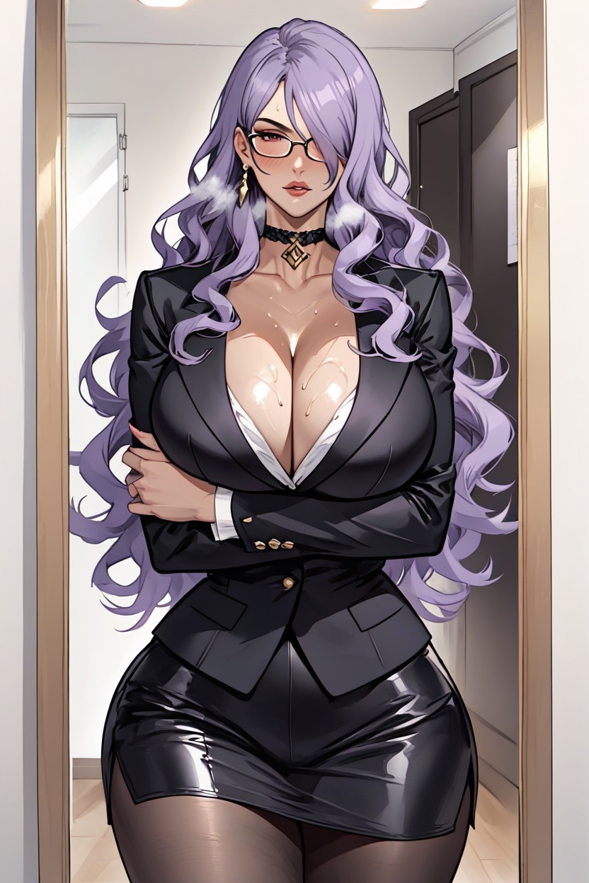 High Resolution, Sultry, Black Blazer Hentai AI Porn