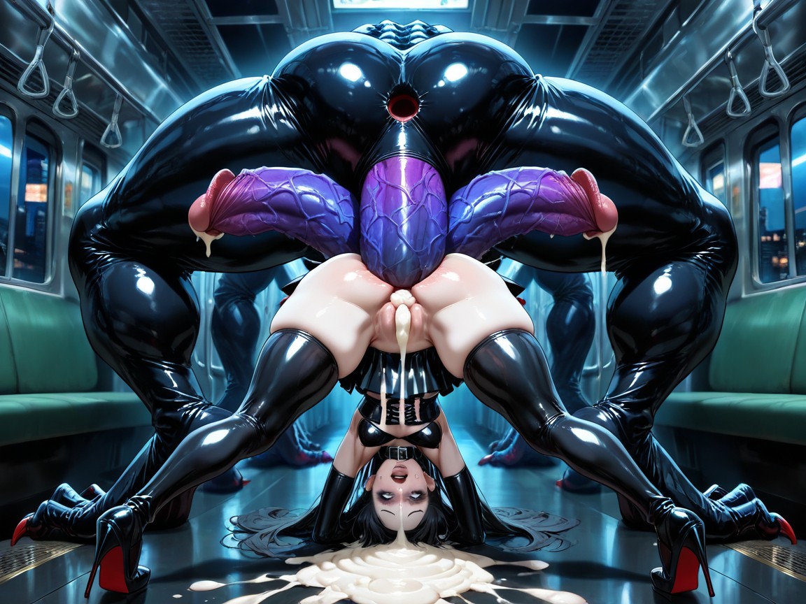 Goth, Multiple Cocks In One Hole, Stocking AI Porn