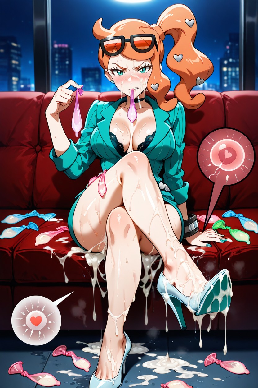 Footjob, Style Anime, Legs Crossed Hentai AI Porn