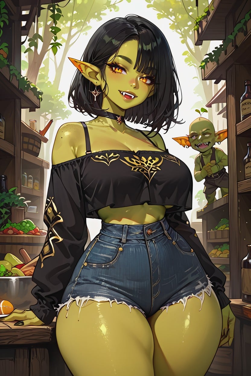 Wide Hips, Vaqueros, Female Goblin Hentai IA