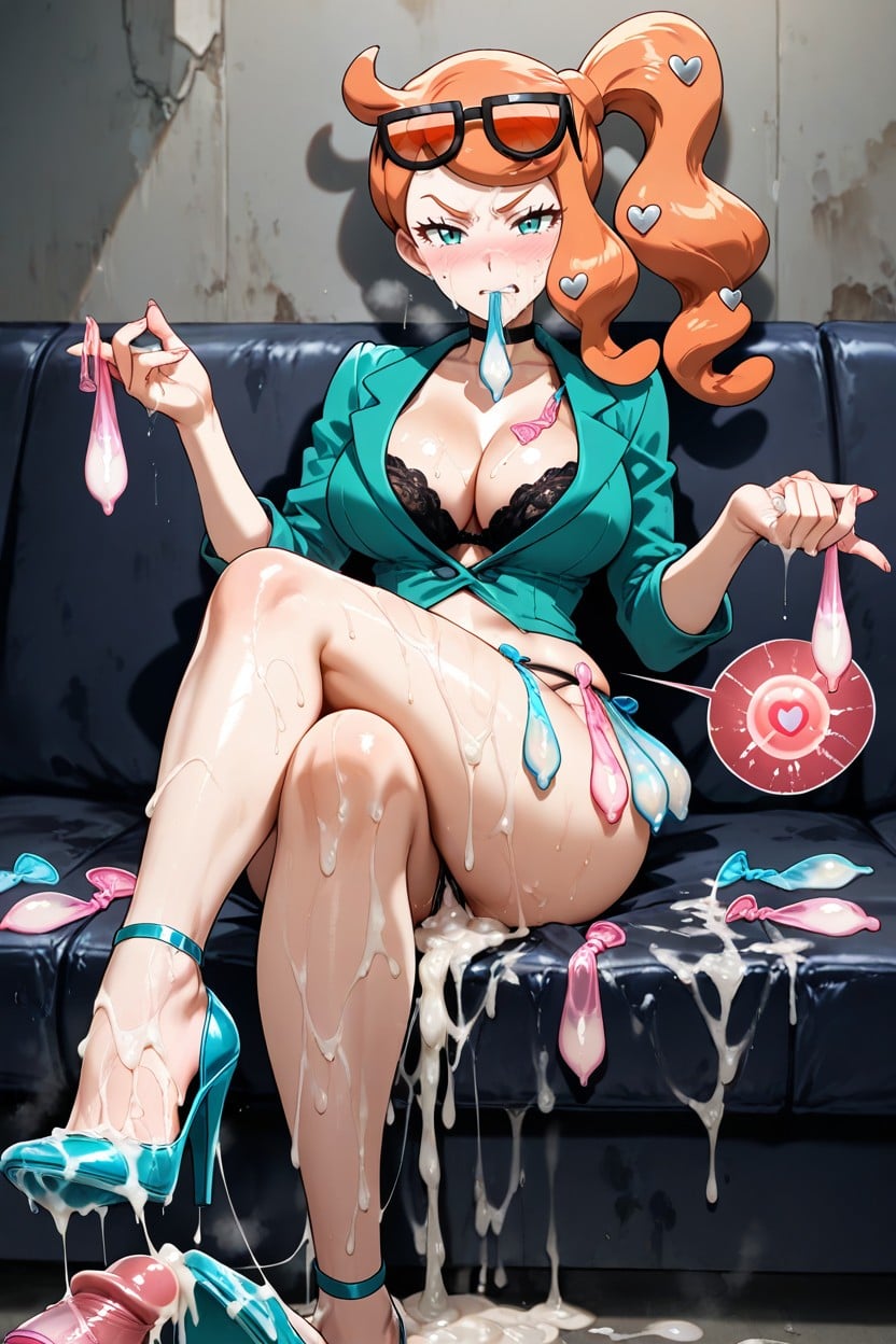 Drenched In Cum, Angry Hate Eyes, Cum In Mouth Hentai AI Porn
