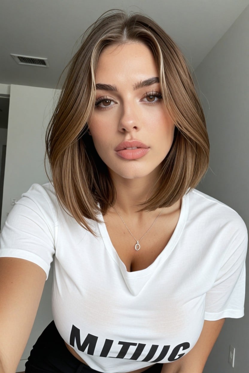 Front View, Hourglass, Reveling Hanging Breasts AI Porn