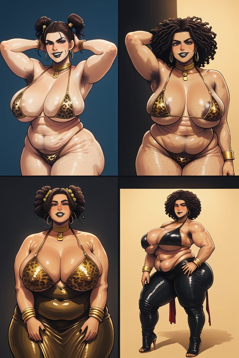 Extremely Huge Areolas, Brunette, Weight Gain Sequence AI Gay Porn