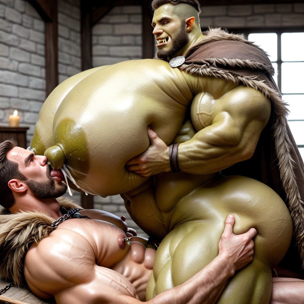 Gay Porn, Hyper Breasts, Beards KI Schwulenporno