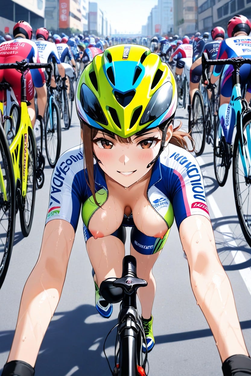Skinny, Detailed, Bicycle Race Outfit Hentai AI Porn