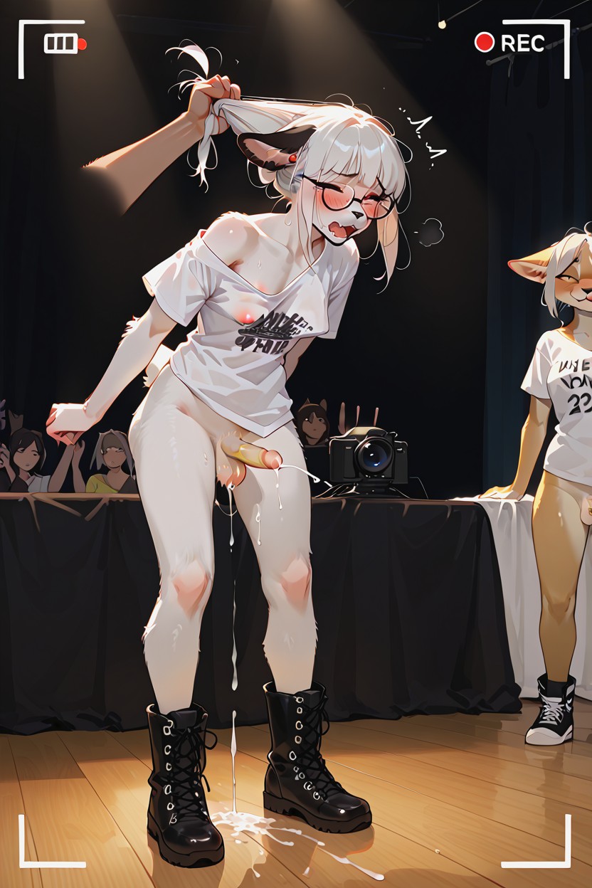 On Stage, Futanari, Smooth Lighting Furry AI Porn