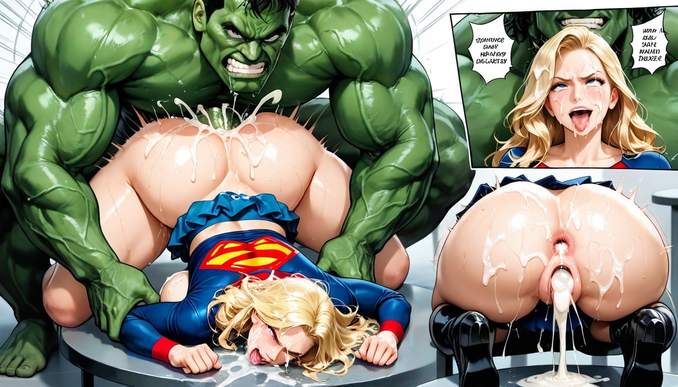 Accurate Proportions, Fucked By Angry Taller Huge Muscular Hulk, Wet Body Hentai AI Porn