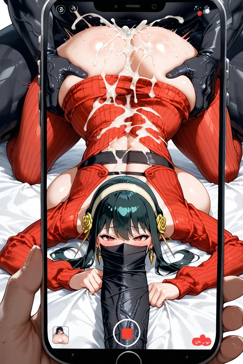 Top-down Bottom-up, Image Layer Over Iphone, Cumshot Hentai AI Porn