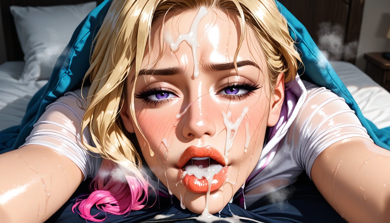 Cum In Mouth, Drooling, Upset Hentai AI Porn