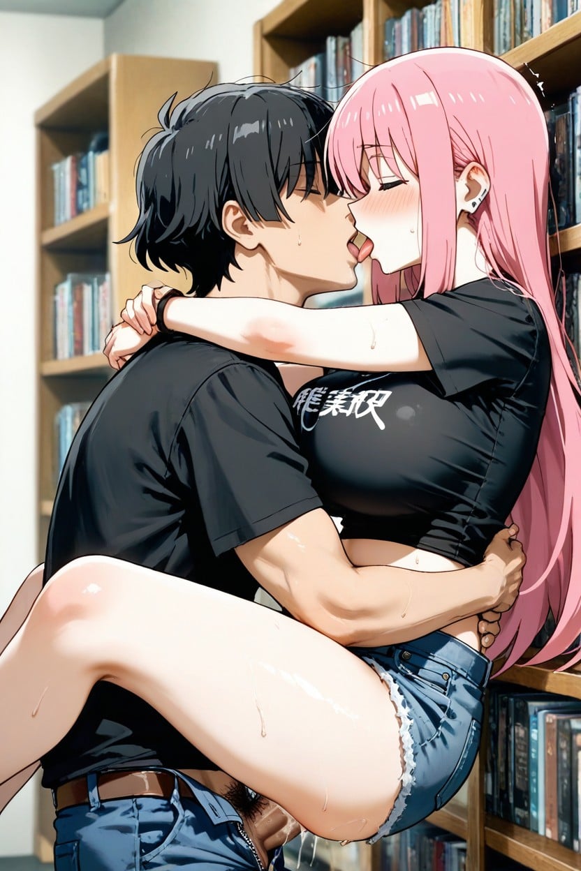 Hug Him, Kiss, Sticking Out Tongue Hentai KI Porno