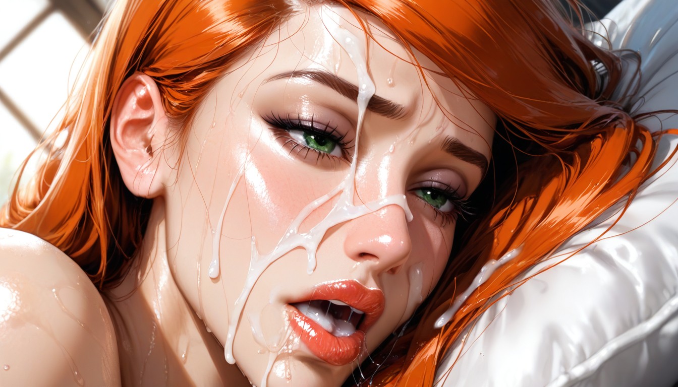 High Angle, Drooling, Hyper Realistic Hentai AI Porn