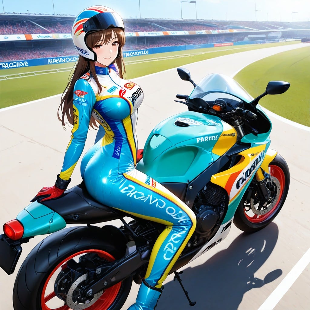 Spectator On Podium, Racing Gloves, Hard Lighting Hentai AI Porn