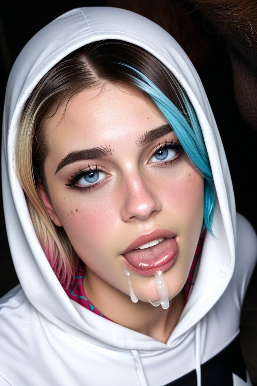 Blue Eyes, Clear, Beautiful Milk Maid Outfit AI Porn
