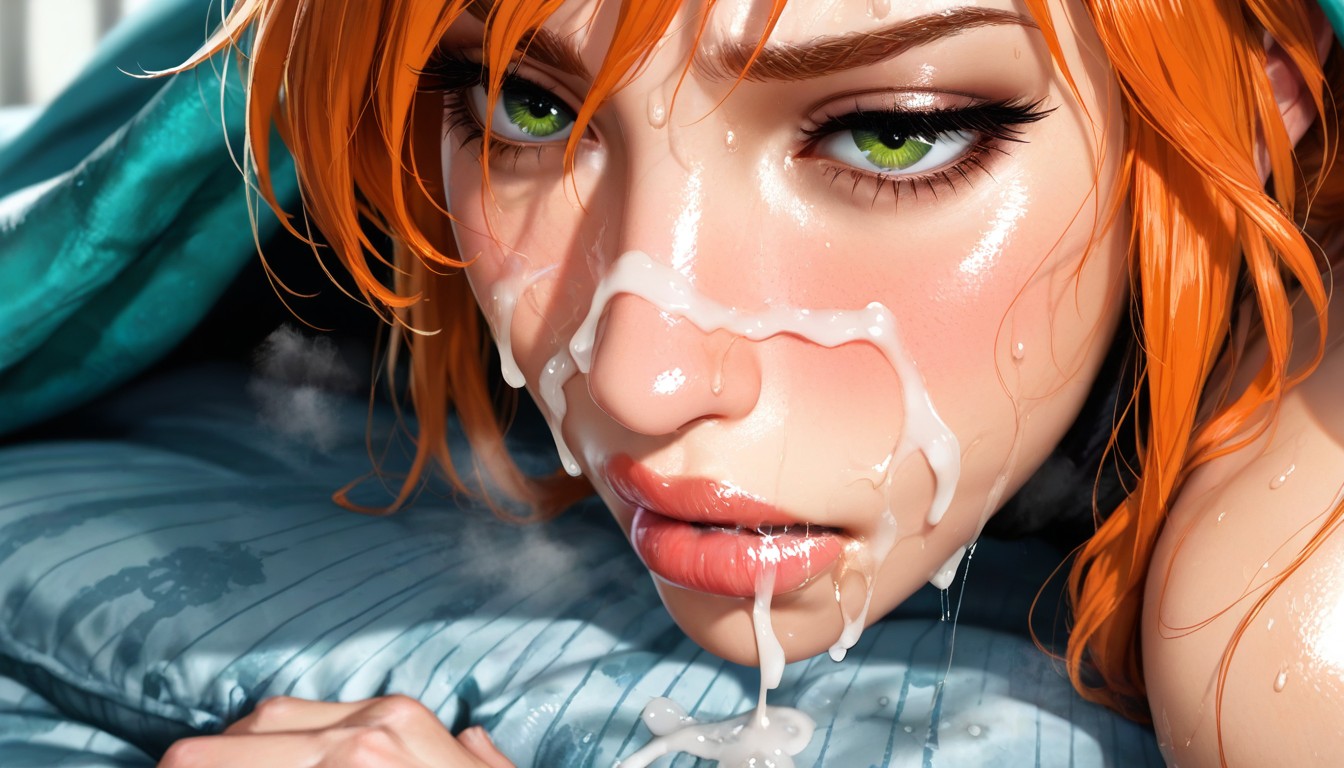 Sticky Saliva, Wasp Waist, Beautiful Face Hentai AI Porn